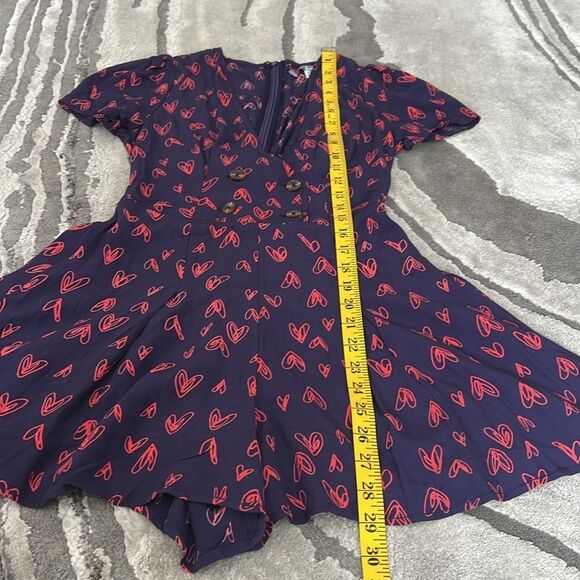 NWOT Urban Outfitters Juliette Printed Short Sleeve Romper - Picture 6 of 10